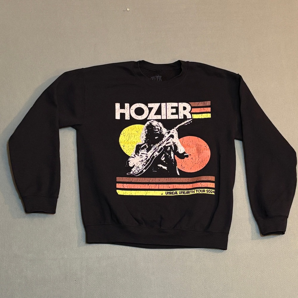 Hozier Unreal Unearth Tour 2024 Sweatshirt Black Concert Merch Mens M